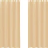 vidaXL Gordijnen van voile met ringen - Zand - 140x245 cm - Stof - 2 Stuks
