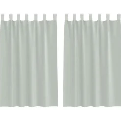 vidaXL Gordijnen van voile met lussen - Lichtgrijs - 140x175 cm - Stof - 2 Stuks