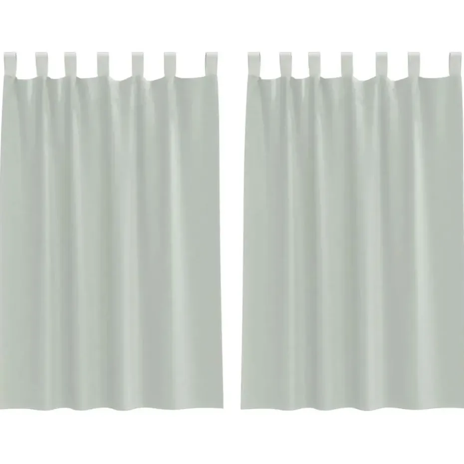 vidaXL Gordijnen van voile met lussen - Lichtgrijs - 140x175 cm - Stof - 2 Stuks