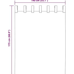 vidaXL Gordijnen van voile met lussen - Lichtgrijs - 140x175 cm - Stof - 2 Stuks