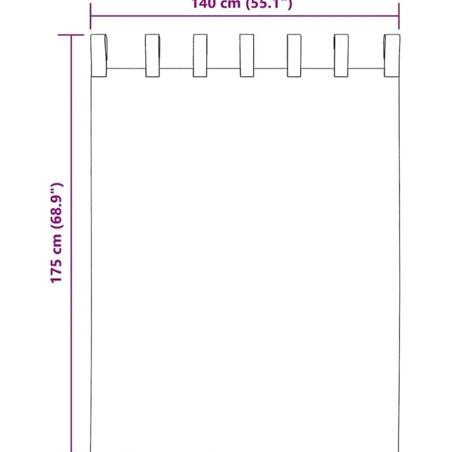 vidaXL Gordijnen van voile met lussen - Lichtgrijs - 140x175 cm - Stof - 2 Stuks