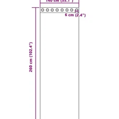 vidaXL Gordijnen van voile met ringen - Wit - 140x260 cm - Stof - 2 Stuks