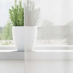 vidaXL Gordijnen van voile met ringen - Wit - 140x260 cm - Stof - 2 Stuks