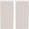 vidaXL Gordijnen van voile met lussen - Crème - 140x245 cm - Stof - 2 Stuks