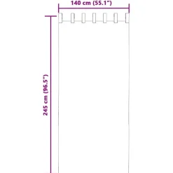 vidaXL Gordijnen van voile met lussen - Crème - 140x245 cm - Stof - 2 Stuks