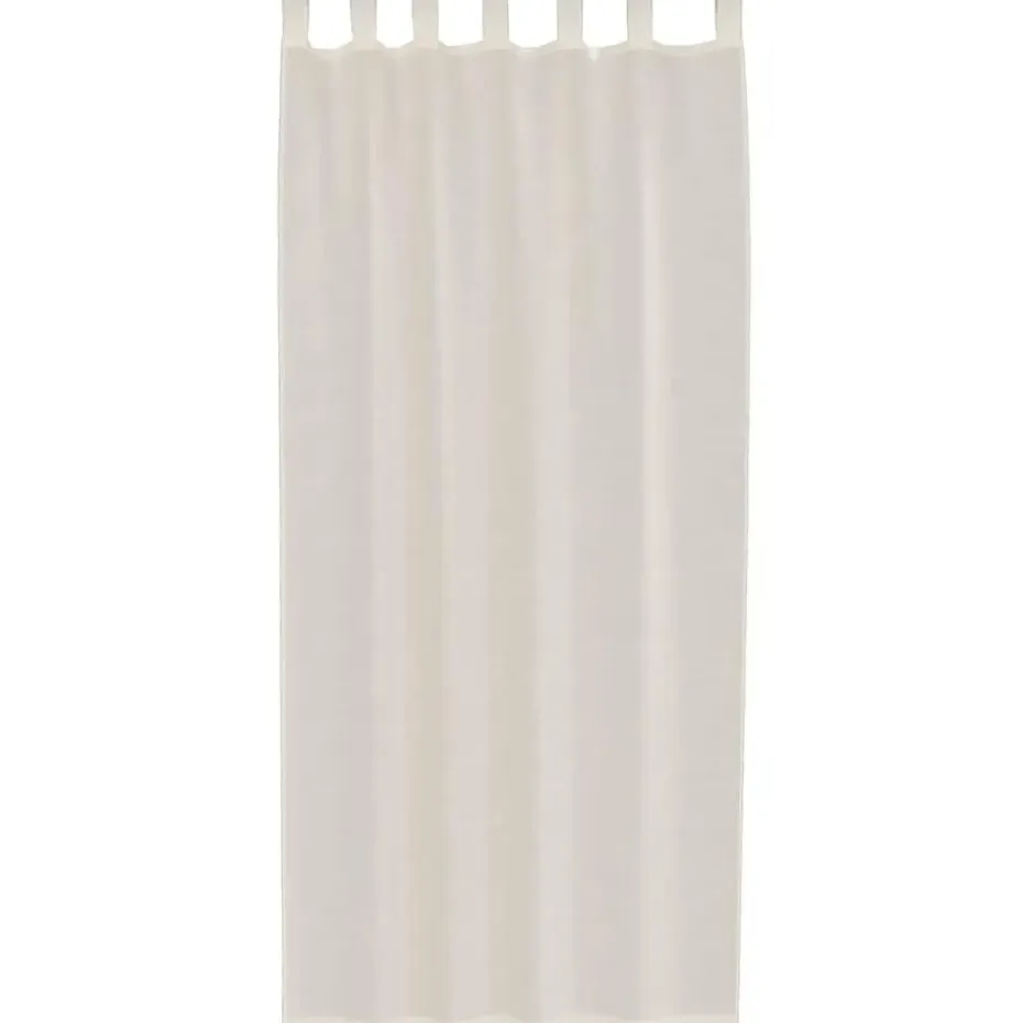 vidaXL Gordijnen van voile met lussen - Crème - 140x245 cm - Stof - 2 Stuks