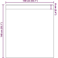 vidaXL Gordijnen van voile met roedezakken - Bruin - 140x140 cm - Stof - 2 Stuks