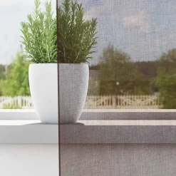 vidaXL Gordijnen van voile met roedezakken - Bruin - 140x140 cm - Stof - 2 Stuks