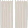 vidaXL Gordijnen van voile met lussen - Crème - 140x225 cm - Stof - 2 Stuks