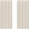 vidaXL Gordijnen van voile met ringen - Crème - 140x225 cm - Stof - 2 Stuks