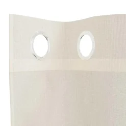 vidaXL Gordijnen van voile met ringen - Crème - 140x225 cm - Stof - 2 Stuks