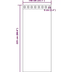 vidaXL Gordijnen van voile met ringen - Crème - 140x225 cm - Stof - 2 Stuks