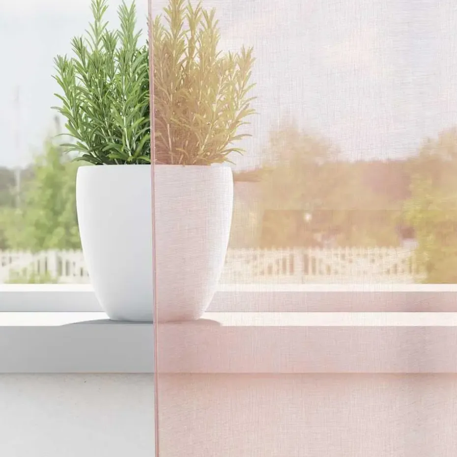 vidaXL Gordijnen van voile met lussen - Lichtroze - 140x260 cm - Stof - 2 Stuks