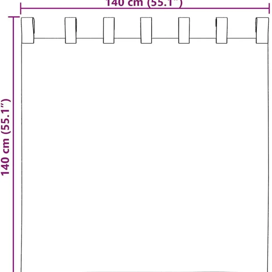 vidaXL Gordijnen van voile met lussen - Roze - 140x140 cm - Stof - 2 Stuks