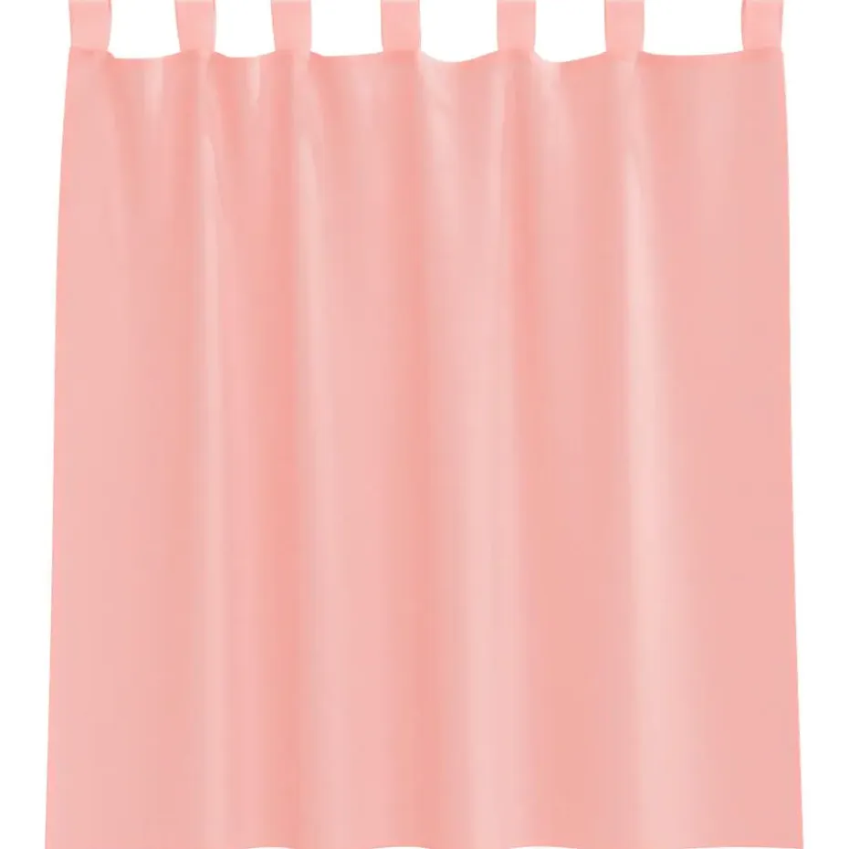 vidaXL Gordijnen van voile met lussen - Roze - 140x140 cm - Stof - 2 Stuks