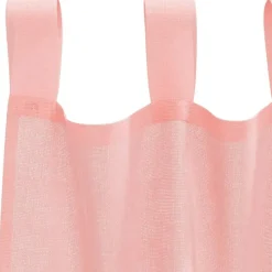 vidaXL Gordijnen van voile met lussen - Roze - 140x140 cm - Stof - 2 Stuks