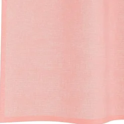 vidaXL Gordijnen van voile met lussen - Roze - 140x140 cm - Stof - 2 Stuks