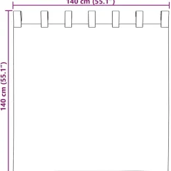 vidaXL Gordijnen van voile met lussen - Roze - 140x140 cm - Stof - 2 Stuks