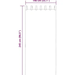 vidaXL Gordijnen van voile met lussen - Roze - 140x245 cm - Stof - 2 Stuks