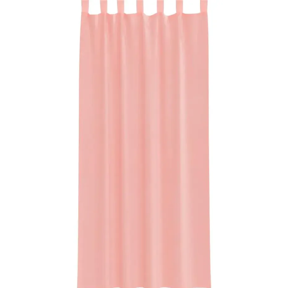 vidaXL Gordijnen van voile met lussen - Roze - 140x245 cm - Stof - 2 Stuks