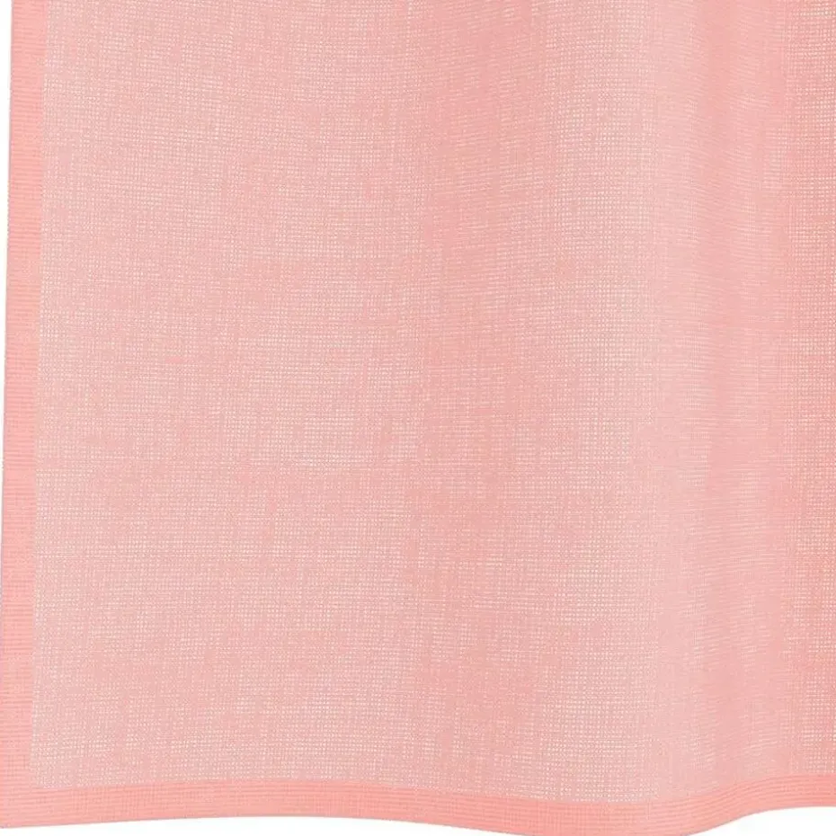 vidaXL Gordijnen van voile met lussen - Roze - 140x245 cm - Stof - 2 Stuks