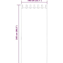 vidaXL Gordijnen van voile met lussen - Roze - 140x245 cm - Stof - 2 Stuks