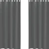 vidaXL Gordijnen van voile met ringen - Donkergrijs - 140x225 cm - Stof - 2 St.