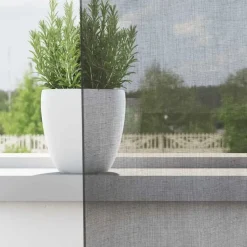 vidaXL Gordijnen van voile met ringen - Donkergrijs - 140x225 cm - Stof - 2 St.