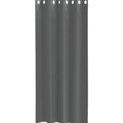 vidaXL Gordijnen van voile met ringen - Donkergrijs - 140x225 cm - Stof - 2 St.