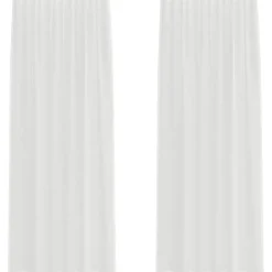 vidaXL Gordijnen van voile met roedezakken - Wit - 140x225 cm - Stof - 2 Stuks