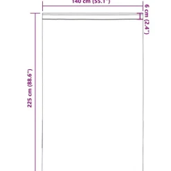 vidaXL Gordijnen van voile met roedezakken - Wit - 140x225 cm - Stof - 2 Stuks