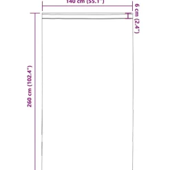 vidaXL Gordijnen van voile met roedezakken - Bruin - 140x260 cm - Stof - 2 Stuks
