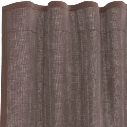 vidaXL Gordijnen van voile met roedezakken - Bruin - 140x260 cm - Stof - 2 Stuks