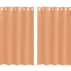 vidaXL Gordijnen van voile met ringen - Terracotta - 140x175 cm - Stof - 2 Stuks