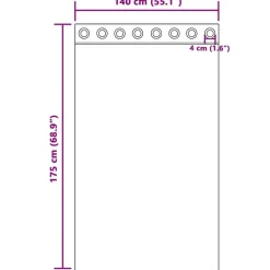 vidaXL Gordijnen van voile met ringen - Terracotta - 140x175 cm - Stof - 2 Stuks