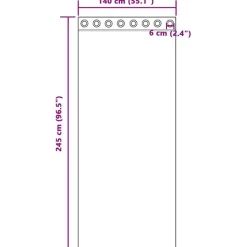 vidaXL Gordijnen van voile met ringen - Wit - 140x245 cm - Stof - 2 Stuks