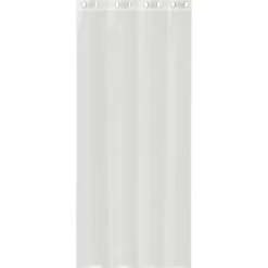 vidaXL Gordijnen van voile met ringen - Wit - 140x245 cm - Stof - 2 Stuks