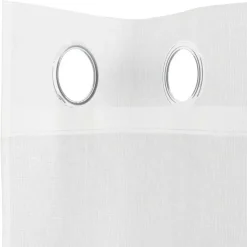 vidaXL Gordijnen van voile met ringen - Wit - 140x245 cm - Stof - 2 Stuks