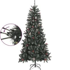 vidaXL kerstboom met standaard 240 cm PVC groen