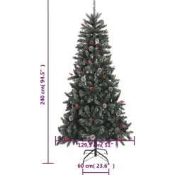 vidaXL kerstboom met standaard 240 cm PVC groen
