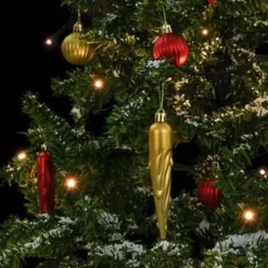 vidaXL Kerstboom sneeuwend met paraplubasis 140 cm groen