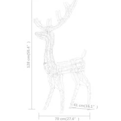 vidaXL Kerstversiering rendierfamilie 300 LED's blauw acryl