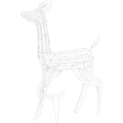 vidaXL Kerstversiering rendierfamilie 300 LED's blauw acryl