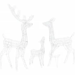 vidaXL Kerstversiering rendierfamilie 300 LED's meerkleurig acryl