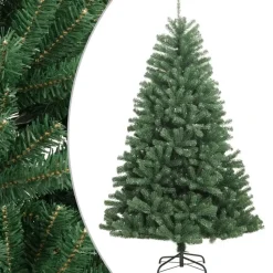 vidaXL Kunstkerstboom met scharnieren met standaard 120 cm groen
