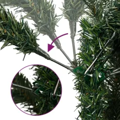 vidaXL Kunstkerstboom met scharnieren met standaard 120 cm groen