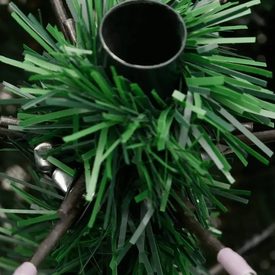 vidaXL Kunstkerstboom met scharnieren met standaard 120 cm groen