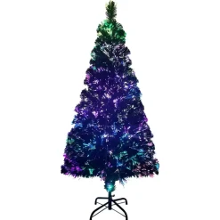 vidaXL Kunstkerstboom met standaard 120 cm glasvezel groen