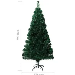 vidaXL Kunstkerstboom met standaard 120 cm glasvezel groen