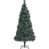 vidaXL Kunstkerstboom met standaard 210 cm PET groen